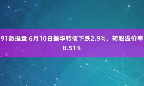 91微操盘 6月10日振华转债下跌2.9%，转股溢价率8.51%