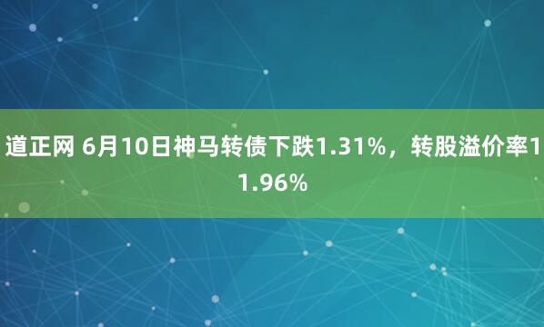 道正网 6月10日神马转债下跌1.31%，转股溢价率11.96%